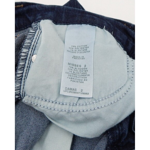 Levi's Denizen Women's Denim Dark Wash Jeans SZ 2 Raw Edge Curvy Boot Cut - Picture 10 of 11